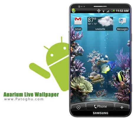 دانلود لایو والپیپر بسیار زیبای آکواریوم Auarium Live Wallpaper 3.1 &ndash; آندروید