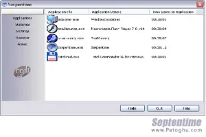 مشاهده زمان استفاده از نرم افزارها با Septentime 1.1