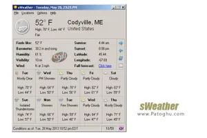 دانلود نرم افزار کم حجم پیش بینی آب و هوا sWeather 1.4.7 portable