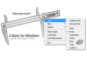 دانلود نرم افزار خط کش برای ویندوز A Ruler for Windows 4.0