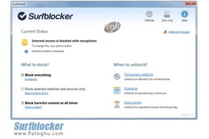 دانلود نرم افزار محدود کردن دسترسی به اینترنت Surfblocker 5.0