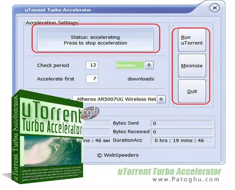 دانلود نرم افزار مدیریت و افزایش سرعت دانلود از تورنت uTorrent Turbo Accelerator 3.0 Final
