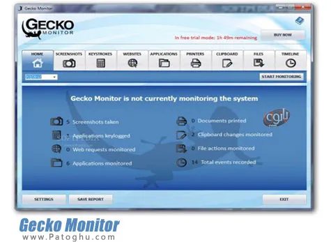 نظارت بر فعالیت های انجام شده توسط سیستم در غیاب شما Gecko Monitor v1.0.0