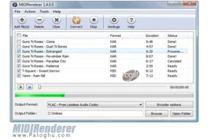 تبدیل فرمت MIDI به سایر فرمت های صوتی - دانلود MIDIRenderer 4.1