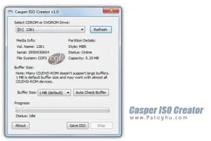 نرم افزار ایجاد ایمیج ISO و ساخت فلش بوتیبل Casper ISO Creator v1.0 + Rufus v2.2
