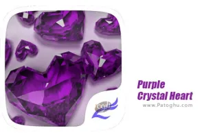 دانلود تم بنفش قلب کریستالی برای اندروید Purple Crystal Heart Theme 1.1.3