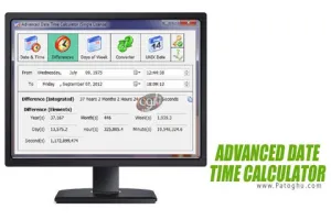 دانلود نرم افزار محاسبه زمان سپری شده از یک تاریخ Advanced Date Time Calculator 9.1 Build 085