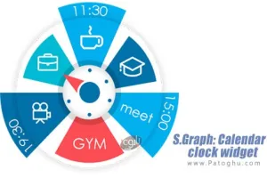 دانلود نرم افزار S.Graph: Calendar clock widget v5.21 ویجت ساعت تقویم و برنامه ریزی روزانه برای اندروید