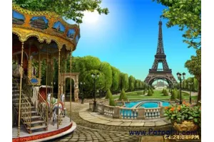 محافظ صفحه نمایش بسیار زیبای برج ایفل Astrogemini Around the World Paris