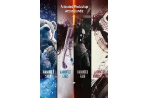 دانلود مجموعه اکشن فتوشاپ با موضوع انیمه Animated Photoshop Action Bundle