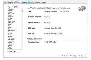آگاهی از ساعت نقاط مختلف دنیا توسط نرم افزار WorldTime 0.9.12