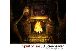 دانلود محافظ صفحه نمایش شومینه آتش Spirit of Fire 3D Screensaver v2.4 Build 6
