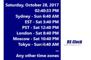 دانلود DS Clock 4.3.0 برنامه نمایش ساعت و تاریخ دقیق برای ویندوز