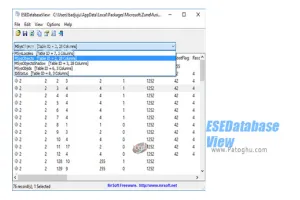 دانلود نرم افزار ESEDatabaseView 1.66 برنامه نمایش اطلاعات دیتابیس ها برای ویندوز
