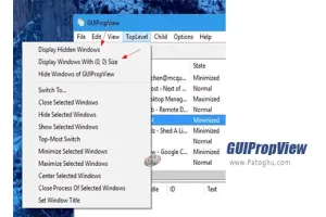 دانلود GUIPropView 1.13 مشاهده اطلاعات پنجره های باز شده برای ویندوز