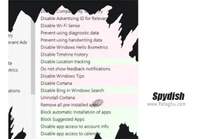 دانلود Spydish 0.20.2 برنامه اسکن و مدیریت حریم خصوصی در ویندوز 10