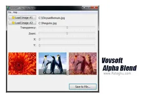 دانلود و نصب Vovsoft Alpha Blend 2.1 برنامه ترکیب دو تصویر با یک دیگر