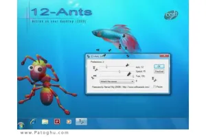 حرکت مورچه ها روی دسکتاپ 12Ants 2.41 portable