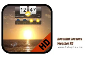 لایو والپیپر بسیار زیبای اندروید همراه با پیش بینی آب و هوا Beautiful Seasons Weather HD v1.04