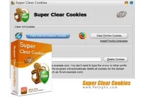 پاکسازی سریع کوکی های ذخیره شده مرورگر Super Clear Cookies 2.1.2.6