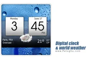 نرم افزار آب و هوا و ساعت زیبا برای اندروید Digital clock &amp; world weather v8.46.1