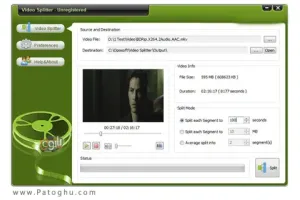تکه تکه کردن فایل های ویدئویی توسط Oposoft Video Splitter 7.2