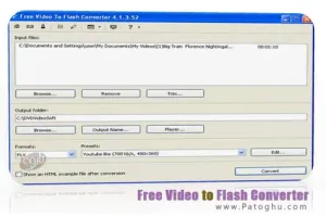 تبدیل فرمت های ویدیویی به فرمت فلش با نرم افزار Free Video to Flash Converter 5.0.3