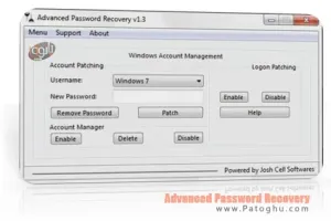 بازیابی و حذف پسورد اکانت های ویندوز با Advanced Password Recovery v1.3