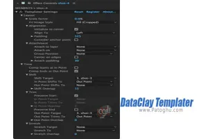 پلاگین ساده سازی ویرایش فیلم برای افترافکت DataClay Templater 2.8.4