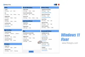 دانلود و نصب Windows 11 Fixer 2.1 برنامه بهینه ساز و حل کردن مشکلات ویندوز 11