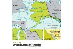 نقشه جغرافیایی ایالت متحده آمریکا با فرمت PDF