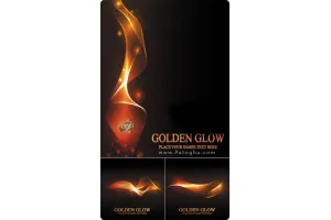 دانلود وکتورهای طلایی بکگراند با رنگ زمینه مشکی - EPS فتوشاپ