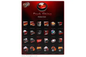 مجموعه ای فوق العاده از آیکون ها Dark Shine Icons