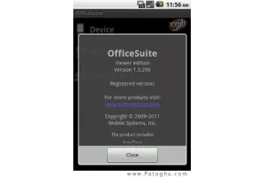نرم افزار نمایش و ویرایش فایل های آفیس در آندروید با OfficeSuite Viewer v1.5.322