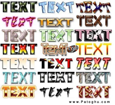 دانلود مجموعه 400 استایل و افکت آماده متن برای فتوشاپ - Style Photoshop