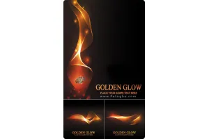 دانلود وکتورهای طلایی بکگراند با رنگ زمینه مشکی - EPS فتوشاپ