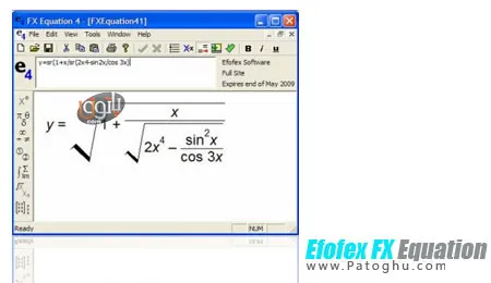 تایپ آسان مسائل ریاضی با Efofex FX Equation v4.004