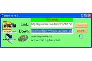نرم افزار مستقیم کردن لینک دانلود سایت hotfile و rapidshare با LeechFile V1.1