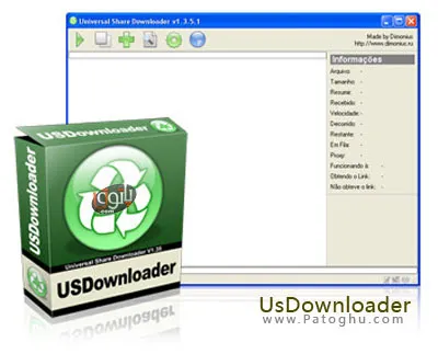 نرم افزار دانلود بدون محدودیت سرعت و زمانی از سایتهای اشتراک فایل معروف جهان - Portable USDownloader Plus 1.3.5.50 ML