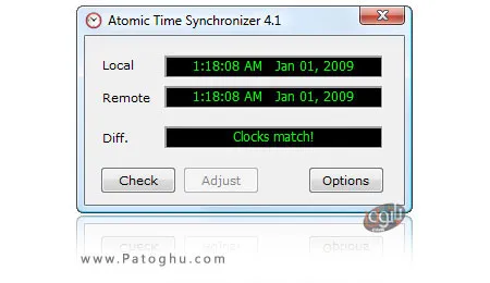 یکسان سازی دقیق ساعت ویندوز با Atomic Time Synchronizer 5.5