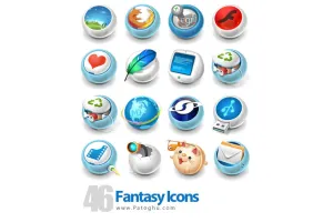 مجموعه ای از آیکون های زیبای فانتزی