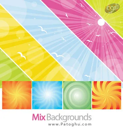 وکتور زیبای پس زمینه های ترکیبی