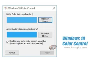 ابزار تنظیم رنگ ویندوز 10 با Windows 10 Color Control 1.3