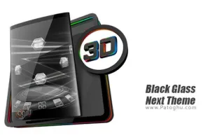 تم سیاه و سفید شیشه ای برای اندروید 2.0.0 Black Glass - Next Theme