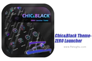 تم شیک و مشکی زیرولانچر برای اندروید 1.0.8 Chic&Black Theme-ZERO Launcher