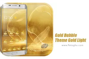 دانلود 1.1.1 Gold Bubble Theme Gold Light تم حباب طلایی برای اندروید
