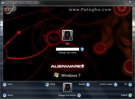 دانلود نرم افزار تغییر صفحه خوش آمد گویی ویندوز سون Windows 7 Logon Tweaker 1.5