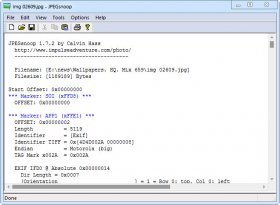 نمایش جزییات و رمزگشایی تصاویر JPEGsnoop 1.7.2