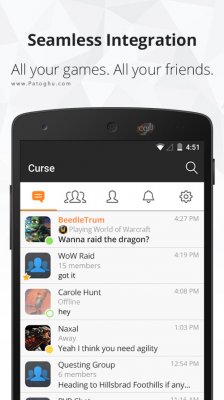 دانلود مسنجر کورس Curse 1.2.2 مسنجر مختص گیمرها برای اندروید