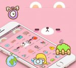 دانلود Pink Cute Cartoon Bear Theme برای اندروید